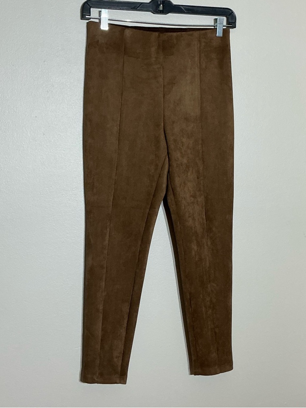 LOFT Medium Pull On Brown Faux Suede Leggings